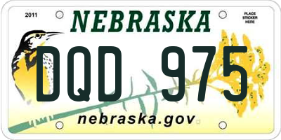 NE license plate DQD975