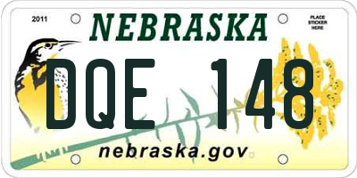 NE license plate DQE148