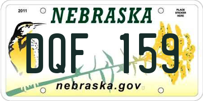 NE license plate DQF159