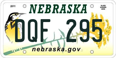 NE license plate DQF295