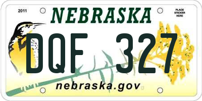 NE license plate DQF327
