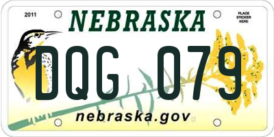 NE license plate DQG079