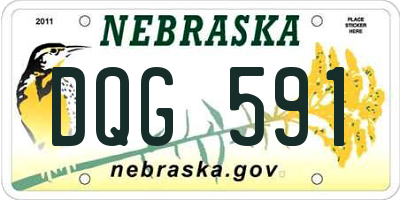 NE license plate DQG591