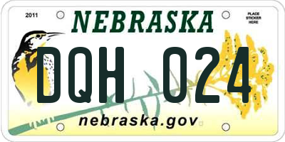 NE license plate DQH024