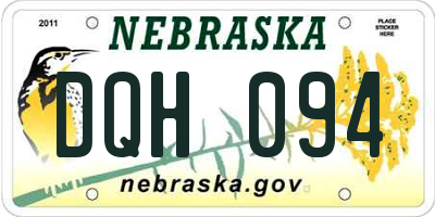 NE license plate DQH094
