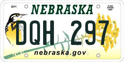 NE license plate DQH297