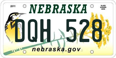 NE license plate DQH528