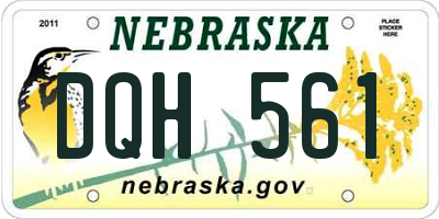 NE license plate DQH561