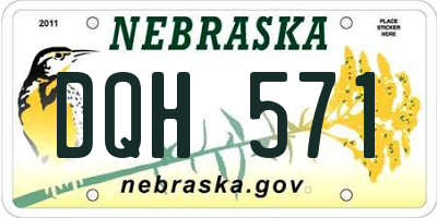 NE license plate DQH571