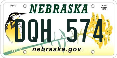 NE license plate DQH574