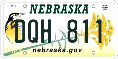 NE license plate DQH811