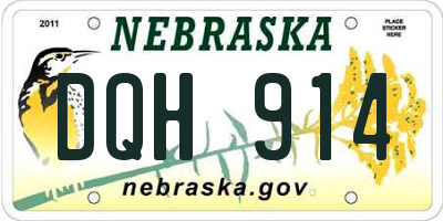 NE license plate DQH914