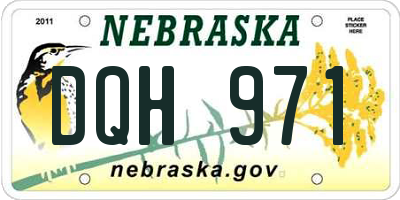 NE license plate DQH971