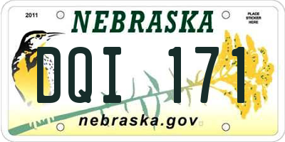 NE license plate DQI171