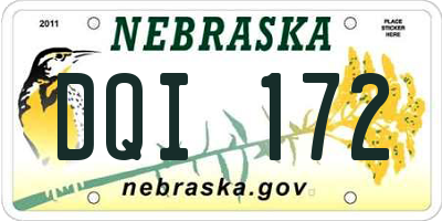 NE license plate DQI172
