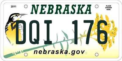 NE license plate DQI176