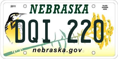 NE license plate DQI220