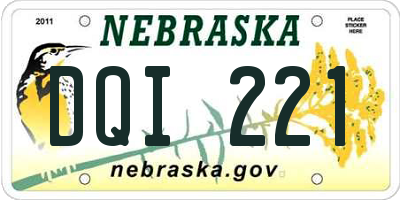 NE license plate DQI221