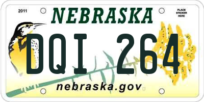 NE license plate DQI264