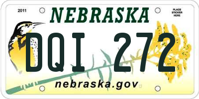 NE license plate DQI272
