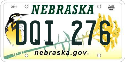 NE license plate DQI276
