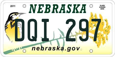 NE license plate DQI297
