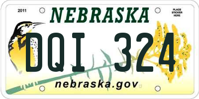 NE license plate DQI324