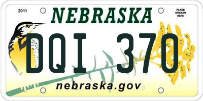 NE license plate DQI370