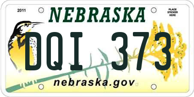 NE license plate DQI373