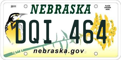 NE license plate DQI464