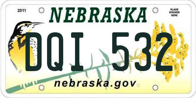 NE license plate DQI532