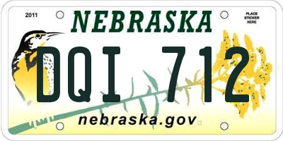 NE license plate DQI712