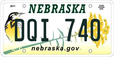 NE license plate DQI740