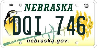 NE license plate DQI746