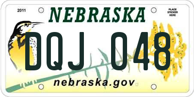 NE license plate DQJ048