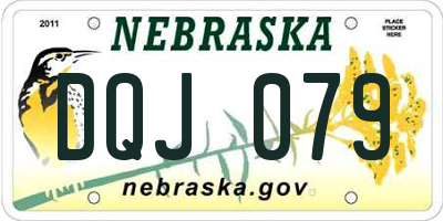 NE license plate DQJ079
