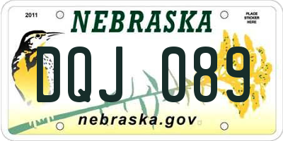NE license plate DQJ089