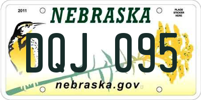 NE license plate DQJ095