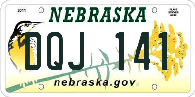 NE license plate DQJ141
