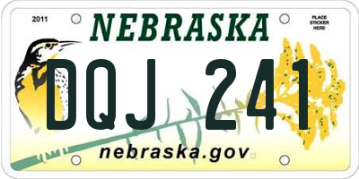 NE license plate DQJ241