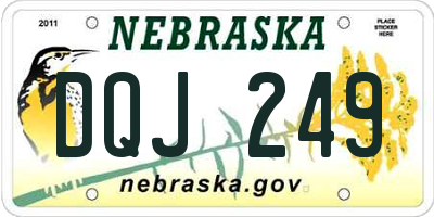 NE license plate DQJ249