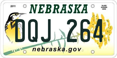 NE license plate DQJ264