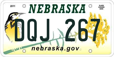 NE license plate DQJ267