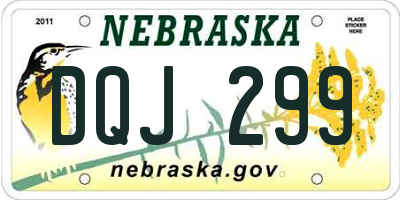 NE license plate DQJ299