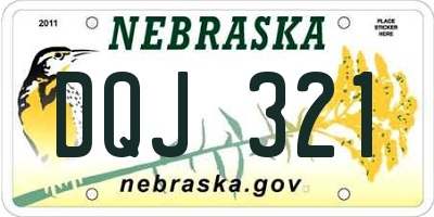 NE license plate DQJ321
