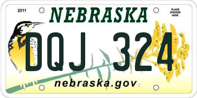 NE license plate DQJ324