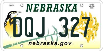 NE license plate DQJ327