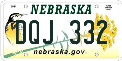 NE license plate DQJ332