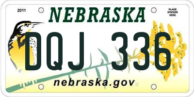 NE license plate DQJ336