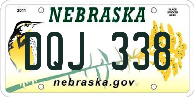 NE license plate DQJ338
